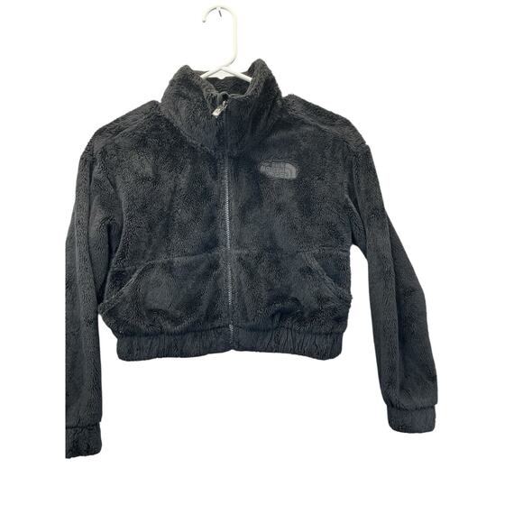 Girls The North Face Cropped Jacket with Full Zip, Black, S 7/8 - Picture 1 of 11